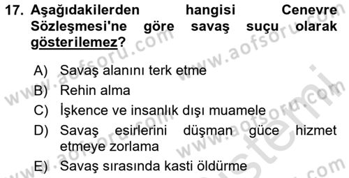 Suç Sosyolojisi Dersi 2024 - 2025 Yılı (Vize) Ara Sınav Soruları 17. Soru