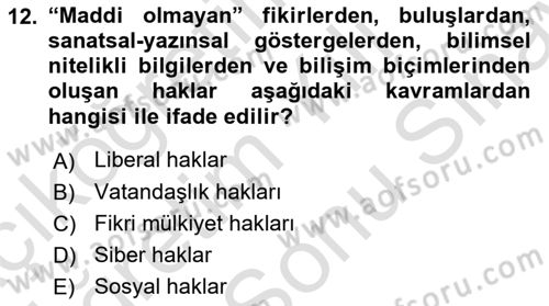 Suç Sosyolojisi Dersi 2024 - 2025 Yılı (Final) Dönem Sonu Sınav Soruları 12. Soru