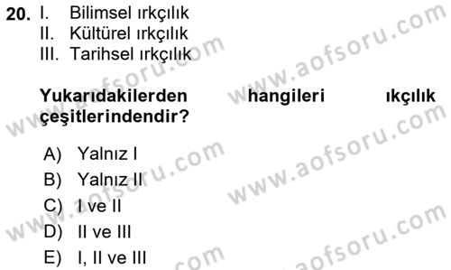 Suç Sosyolojisi Dersi 2024 - 2025 Yılı (Final) Dönem Sonu Sınav Soruları 20. Soru