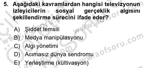 Suç Sosyolojisi Dersi 2024 - 2025 Yılı (Final) Dönem Sonu Sınav Soruları 5. Soru
