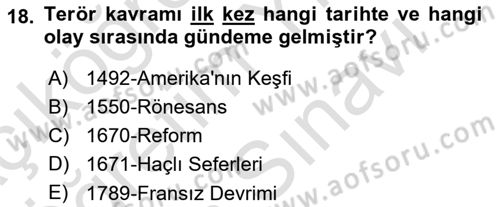 Suç Sosyolojisi Dersi 2025 - 2026 Yılı (Vize) Ara Sınav Soruları 18. Soru