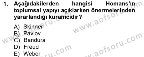 Türkiye´nin Toplumsal Yapısı Dersi 2012 - 2013 Yılı (Final) Dönem Sonu Sınav Soruları 1. Soru