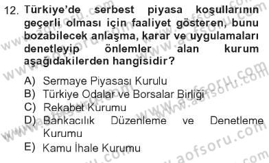 Türkiye´nin Toplumsal Yapısı Dersi 2012 - 2013 Yılı Tek Ders Sınav Soruları 12. Soru