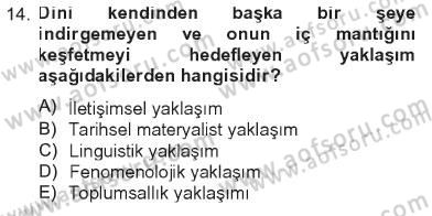 Türkiye´nin Toplumsal Yapısı Dersi 2012 - 2013 Yılı Tek Ders Sınav Soruları 14. Soru