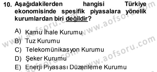 Türkiye´nin Toplumsal Yapısı Dersi 2014 - 2015 Yılı (Final) Dönem Sonu Sınav Soruları 10. Soru