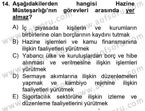Türkiye´nin Toplumsal Yapısı Dersi 2014 - 2015 Yılı Tek Ders Sınav Soruları 14. Soru