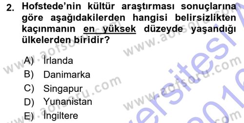 Türkiye´nin Toplumsal Yapısı Dersi 2015 - 2016 Yılı (Final) Dönem Sonu Sınav Soruları 2. Soru