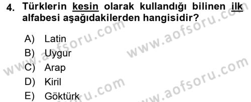 Türkiye´nin Toplumsal Yapısı Dersi 2015 - 2016 Yılı Tek Ders Sınav Soruları 4. Soru