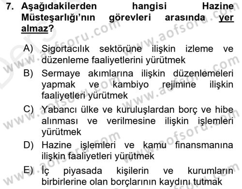 Türkiye´nin Toplumsal Yapısı Dersi 2015 - 2016 Yılı Tek Ders Sınav Soruları 7. Soru