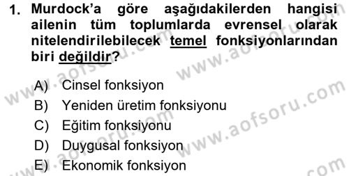 Türkiye´nin Toplumsal Yapısı Dersi 2016 - 2017 Yılı (Final) Dönem Sonu Sınav Soruları 1. Soru
