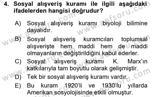 Türkiye´nin Toplumsal Yapısı Dersi 2016 - 2017 Yılı (Final) Dönem Sonu Sınav Soruları 4. Soru