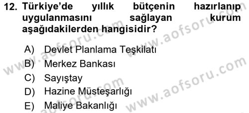 Türkiye´nin Toplumsal Yapısı Dersi 2017 - 2018 Yılı 3 Ders Sınav Soruları 12. Soru
