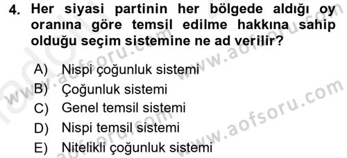 Türkiye´nin Toplumsal Yapısı Dersi 2017 - 2018 Yılı 3 Ders Sınav Soruları 4. Soru