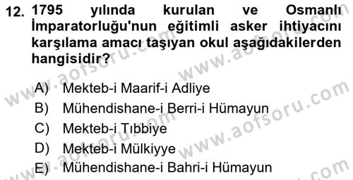 Türkiye´nin Toplumsal Yapısı Dersi 2018 - 2019 Yılı (Final) Dönem Sonu Sınav Soruları 12. Soru