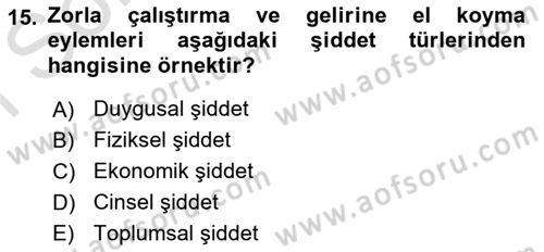 Türkiye´nin Toplumsal Yapısı Dersi 2019 - 2020 Yılı (Final) Dönem Sonu Sınav Soruları 15. Soru