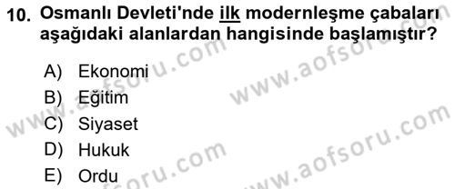 Türkiye´nin Toplumsal Yapısı Dersi 2020 - 2021 Yılı Yaz Okulu Sınav Soruları 10. Soru