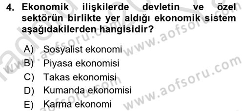 Türkiye´nin Toplumsal Yapısı Dersi 2020 - 2021 Yılı Yaz Okulu Sınav Soruları 4. Soru