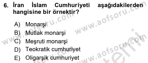 Türkiye´nin Toplumsal Yapısı Dersi 2020 - 2021 Yılı Yaz Okulu Sınav Soruları 6. Soru
