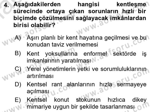 Türkiye´nin Toplumsal Yapısı Dersi 2021 - 2022 Yılı (Final) Dönem Sonu Sınav Soruları 4. Soru