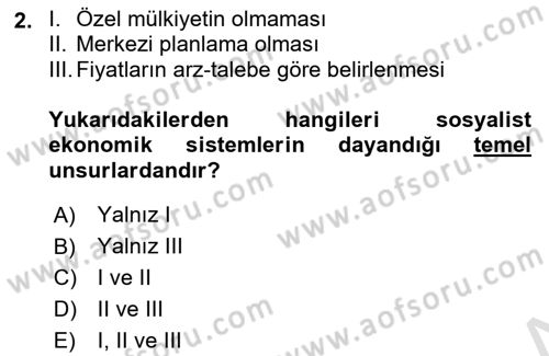 Türkiye´nin Toplumsal Yapısı Dersi 2021 - 2022 Yılı Yaz Okulu Sınav Soruları 2. Soru