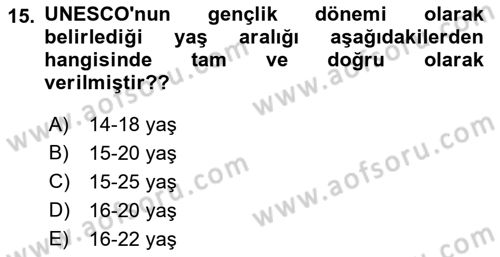 Türkiye´nin Toplumsal Yapısı Dersi 2022 - 2023 Yılı (Final) Dönem Sonu Sınav Soruları 15. Soru