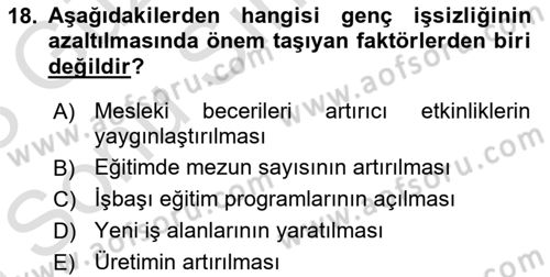 Türkiye´nin Toplumsal Yapısı Dersi 2022 - 2023 Yılı (Final) Dönem Sonu Sınav Soruları 18. Soru