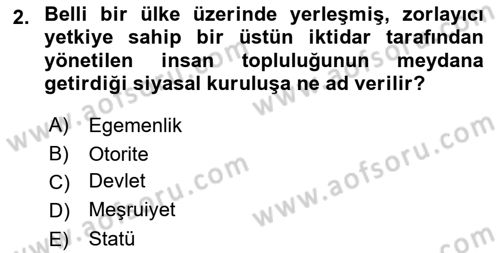 Türkiye´nin Toplumsal Yapısı Dersi 2022 - 2023 Yılı (Final) Dönem Sonu Sınav Soruları 2. Soru