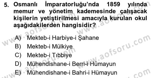 Türkiye´nin Toplumsal Yapısı Dersi 2022 - 2023 Yılı (Final) Dönem Sonu Sınav Soruları 5. Soru