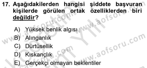 Türkiye´nin Toplumsal Yapısı Dersi 2022 - 2023 Yılı Yaz Okulu Sınav Soruları 17. Soru
