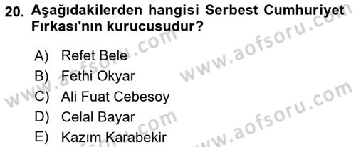 Türkiye´nin Toplumsal Yapısı Dersi 2023 - 2024 Yılı (Vize) Ara Sınav Soruları 20. Soru