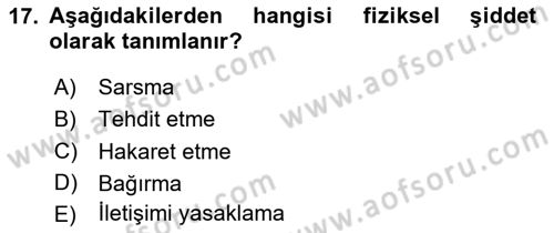 Türkiye´nin Toplumsal Yapısı Dersi 2023 - 2024 Yılı Yaz Okulu Sınav Soruları 17. Soru