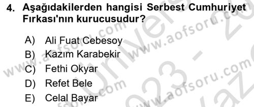 Türkiye´nin Toplumsal Yapısı Dersi 2023 - 2024 Yılı Yaz Okulu Sınav Soruları 4. Soru
