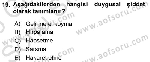 Türkiye´nin Toplumsal Yapısı Dersi 2024 - 2025 Yılı (Final) Dönem Sonu Sınav Soruları 19. Soru