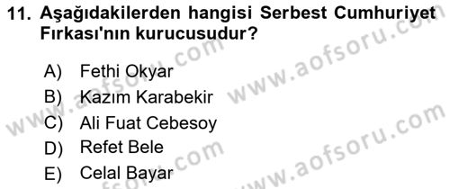 Türkiye´nin Toplumsal Yapısı Dersi 2025 - 2026 Yılı (Vize) Ara Sınav Soruları 11. Soru