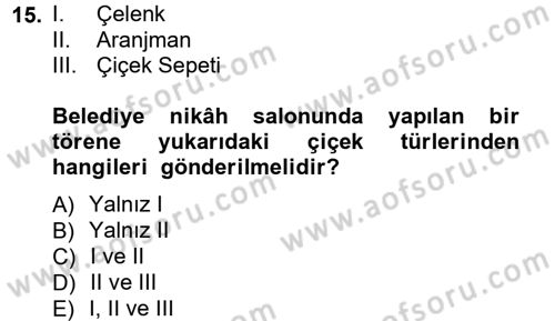 Sosyal Davranış ve Protokol Dersi 2012 - 2013 Yılı (Vize) Ara Sınav Soruları 15. Soru