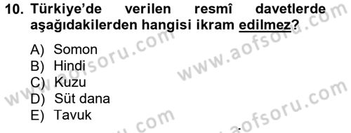 Sosyal Davranış ve Protokol Dersi 2012 - 2013 Yılı (Final) Dönem Sonu Sınav Soruları 10. Soru