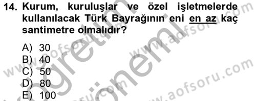 Sosyal Davranış ve Protokol Dersi 2013 - 2014 Yılı (Final) Dönem Sonu Sınav Soruları 14. Soru