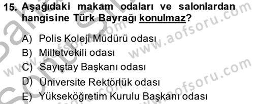 Sosyal Davranış ve Protokol Dersi 2013 - 2014 Yılı (Final) Dönem Sonu Sınav Soruları 15. Soru
