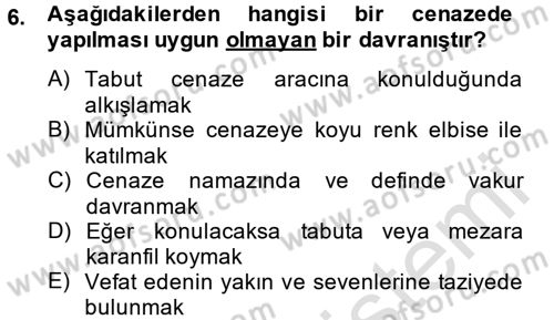 Sosyal Davranış ve Protokol Dersi 2013 - 2014 Yılı Tek Ders Sınav Soruları 6. Soru