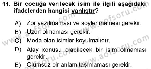 Sosyal Davranış ve Protokol Dersi 2016 - 2017 Yılı (Vize) Ara Sınav Soruları 11. Soru