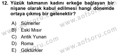 Sosyal Davranış ve Protokol Dersi 2016 - 2017 Yılı (Vize) Ara Sınav Soruları 12. Soru