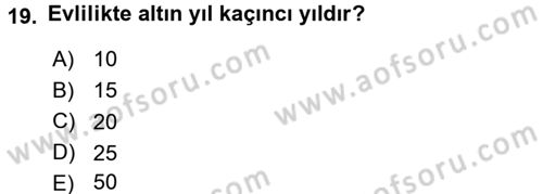 Sosyal Davranış ve Protokol Dersi 2016 - 2017 Yılı (Vize) Ara Sınav Soruları 19. Soru