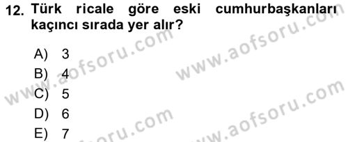 Sosyal Davranış ve Protokol Dersi 2016 - 2017 Yılı (Final) Dönem Sonu Sınav Soruları 12. Soru