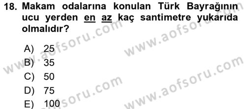 Sosyal Davranış ve Protokol Dersi 2016 - 2017 Yılı (Final) Dönem Sonu Sınav Soruları 18. Soru
