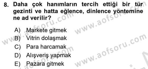 Sosyal Davranış ve Protokol Dersi 2021 - 2022 Yılı (Vize) Ara Sınav Soruları 8. Soru