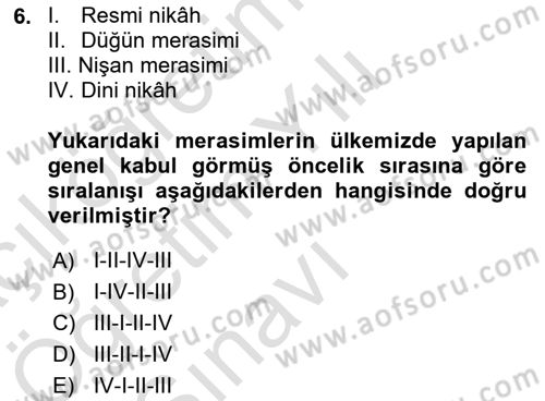 Sosyal Davranış ve Protokol Dersi 2021 - 2022 Yılı Yaz Okulu Sınav Soruları 6. Soru