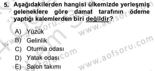 Sosyal Davranış ve Protokol Dersi 2023 - 2024 Yılı (Final) Dönem Sonu Sınav Soruları 5. Soru
