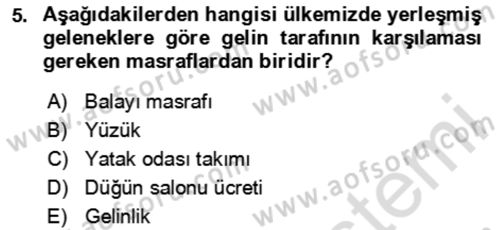 Sosyal Davranış ve Protokol Dersi 2023 - 2024 Yılı Yaz Okulu Sınav Soruları 5. Soru
