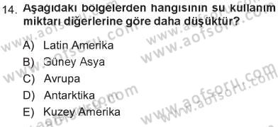Çevre Sosyolojisi Dersi 2012 - 2013 Yılı Tek Ders Sınav Soruları 14. Soru