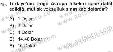 Çevre Sosyolojisi Dersi 2012 - 2013 Yılı Tek Ders Sınav Soruları 15. Soru